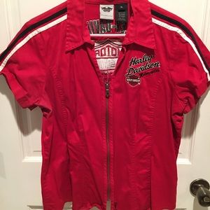 Harley Davidson Zip Up Shirt